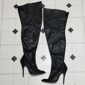 English leather thigh high boots 10 or 11.
